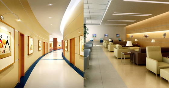 采用格林雅防火板裝修的香港大學深圳醫院 采用格林雅防火板裝修的香港大學深圳醫院